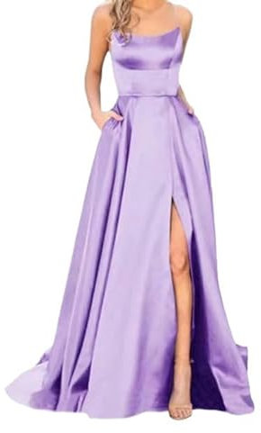 Vestido de Dama de Honor Europeo y Americano de Color sólido Vestido Largo Adelgazante sin Tirantes Bestie Moda Dama de Honor Grupo Vestido de Noche-Lila-XXXL