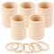 WOPPLXY 40 Stück Holzringe zum Basteln, 80 mm Holzring, Natürliche Holzringe Makramee für DIY Handwerk, Holzkranz, Serviettenringe