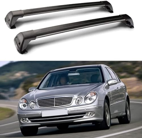 Huanzhi 2 Stück Auto Dachträger für Mercedes Benz E Class W211 Sedan 2002-2005 2006 2007 2008, Aluminium Dachgepäckträger Gepackträger Querträger, Auto Zubehör