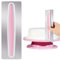 Cake Scraper Stainless Steel Buttercream Smoother Cake Edge Smoother Baking Cakes Comb Icing Polisher Mousse Cream Metal Cake Decorating Tool for Cake Pastry Cream Baking DIY (Pink)