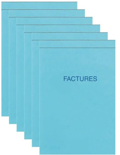 ELVE Lot de 6 Blocs FACTURES 100 x 155 mm 50 Feuillets Dupli