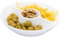 NERTHUS FIH 1338 Plato Redondo Triple de Porcelana para Snacks, Presentación Elegante de Tus Aperitivos Favoritos