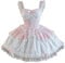 Lolita Robe courte sans manches avec nœud en dentelle à volants pour cocktail, Halloween, cosplay, fête juniors, Rose, S