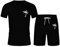 Trainingsanzug Herren Kurz Jogginganzug Set 2 Teiler Sommerkleidung Deutschland Retro Jacke Zweiteiler Jogging Trikot Trainingsjacke Baggy Y2k Outfit Jogginganzüge Sommer Sport Sportanzug Anzug M