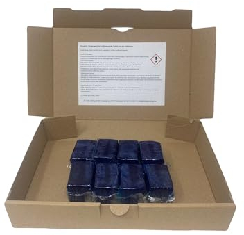 WC Blauspüler Wasserkastenwürfel, 50g, 8er Pack - Spülkasten Reiniger-Tabs für hygienische Frische und strahlende Sauberkeit, färbt Wasser blau, ST Glanzstar