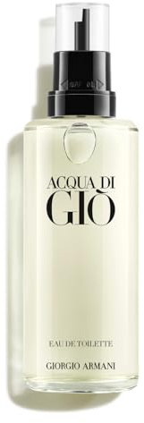 GIORGIO ARMANI Acqua Di Gio Eau De Toilette Spray Ricaricabile Donna Uomo Ideale Per Una Fragranza Lunga Durata 150 ml