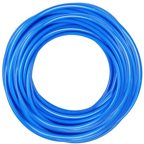 VerRich Pneumatic Tubing Pipe Pu Hose,Blue 12mm OD x 8mm ID 32.8 FT 10 Meters PU Air Hose Line Tube for Air Compressor Transfer