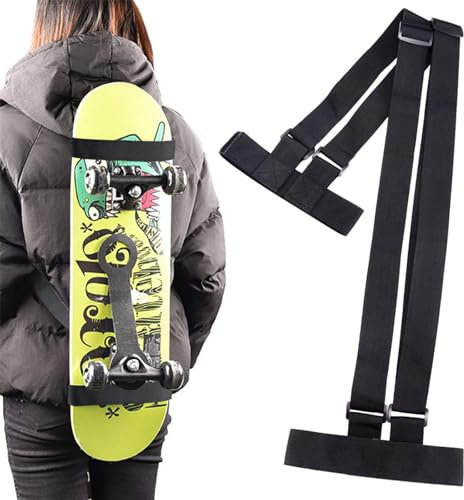 Sertay Skateboard Tragegurt, Longboard Tasche Reiseanfänger, Skateboard Aufbewahrung, Verstellbarer Snowboard Rucksack Gurt, Geeignet für Skateboard, Longboard, Snowboard und Andere Ausrüstung