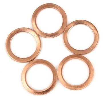 A ABSOPRO 5Stk. Auto Kupfer Flache Unterlegscheibe Dichtungsring 18 x 25 x 1,5mm Artikelaustausch