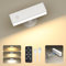 YiLaie Applique Murale Sans Fil avec Telecommande, 3 Températures, Lampe Murale Sans Fil Rechargeable, Applique Murale a pile Stepless Dimming, Lampe de Chevet Murale Tactile pour Chevet de Chambre