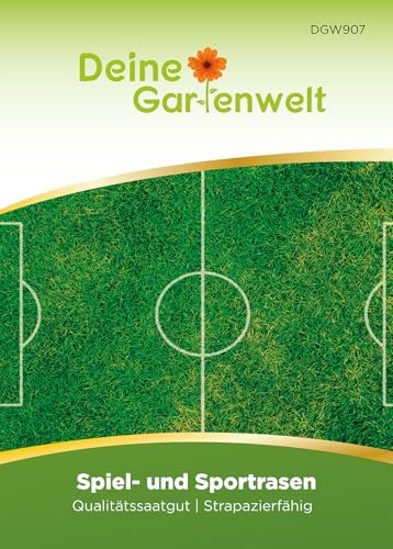 Spiel- und Sportrasen 500 g Samen für 20 m² - Sportrasensamen - Spielrasensamen - Rasensamen - Saatgut für Rasen