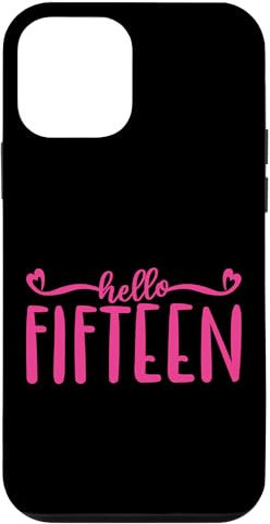Hello Fifteen 15 anni per ragazze, rosa 15° compleanno Custodia per iPhone 12 mini
