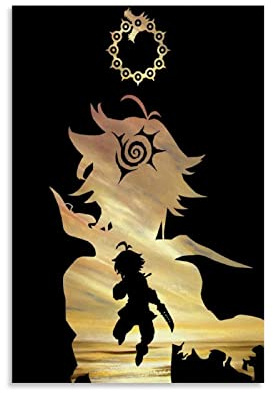 WQBYDS Poster und Drucke 60 * 90cm Senza Cornice Meliodas Seven Deadly Sins Picture Print Modern Family Bedroom Decor Posters