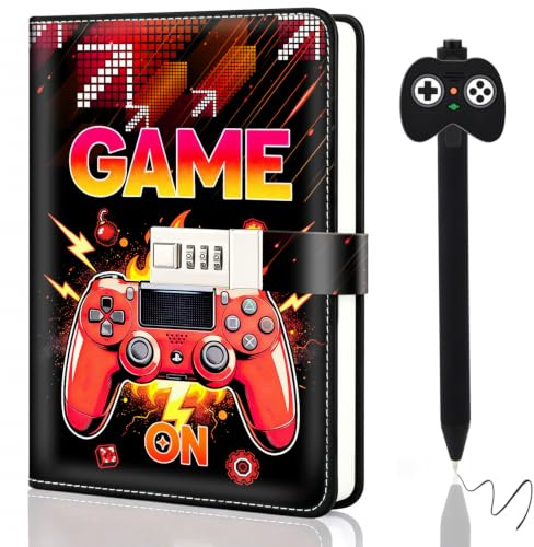 UNIANE Journal intime avec cadenas - Avec code - Cadeau de rentrée des classes - Pour garçons et adolescents - Pour garçons et adolescents - Pour garçons et adolescents - Carnet de notes de jeu