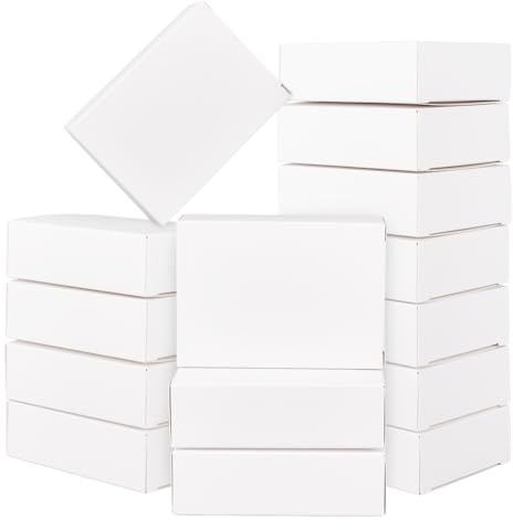 BENECREAT 120Pcs Soap Packaging Boxes, 7x3x10cm/2.8x1.2x3.9 Inch No Window Soap Gift Boxes Bulk for Homemade Soaps Party Favor Wrapping Packaging, White