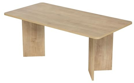 Moderner Esstisch, Honey Oak, 180 x 90 x 75 cm | 100% melaminbeschichtete Spanplatte, Stärke: 25 mm | langlebiges & stilvolles Design, 70 kg Tragkraft, perfekt für zeitgemäße Essbereiche