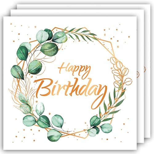 40 Stück Servietten Kommunion Grün,33x33 cm Servietten Kommunion Eukalyptus,Eukalyptus Grün Geburtstag Deko,für Birthday Partys Birthday,Partys,Hochzeiten,Kommunionen