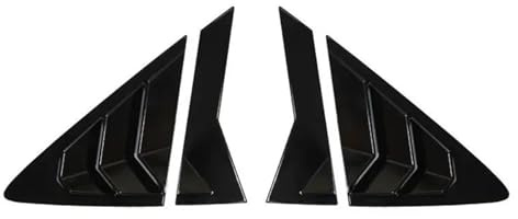 Heckscheiben Seitenspoiler Für Hyundai Für Verna Für Accent Für Solaris Limousine 2010-2016 Hinten Seite Fenster Lamellen Dreieckige Jalousien Zubehör(Gloss Black)