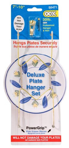 OOK 50471 Deluxe Plate Hanger with Steel Pro Supports Up to 30 Pounds, 7-Inch to 10-Inch