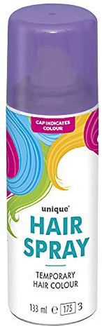 Neon Purple Temporary Hair Spray (4.5 fl. oz) 1 Count - Easy-to-Use Colorful Hair Styling for Festivals, Parties, and Events
