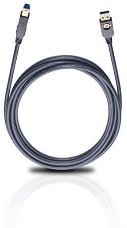 OEHLBACH USB Max A/B 3.0 High-Speed USB-Kabel 5 Gbit/s Typ A auf B - 5m schwarz