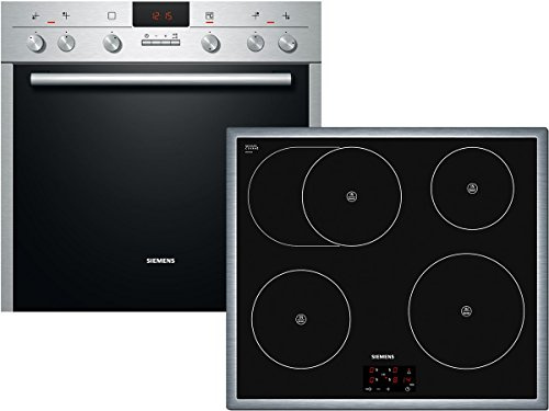Siemens EQ241EI02B Einbau-Backofen-Kochfeld-Kombination / / Kochfeld: Induktion/Herdfarbe: Schwarz/Silber/Auszugsystem