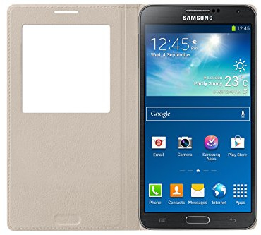 Samsung EF-CN900BU Schutzhülle original S-View Book Cover für Samsung Galaxy Note 3 beige