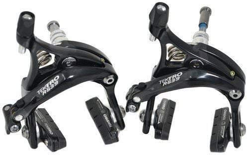 Tektro R539 Caliper Brake Set 47-59mm withQR Recessed Mount, Black, ST1415-BLACK