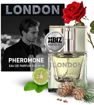 HOT Pheromone Parfum London Man 30 ml I Maskuliner Herrenduft mit vielschichtigen Duftnoten & Pheromonen I Für unbeschreibliche Anziehungskraft I Parfum Herren