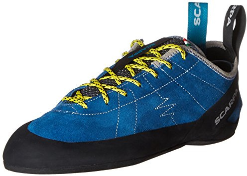 SCARPA Men's Helix Lace Rock Climbing Shoes for Trad and Sport Climbing - Hyper Blue - 8-8.5