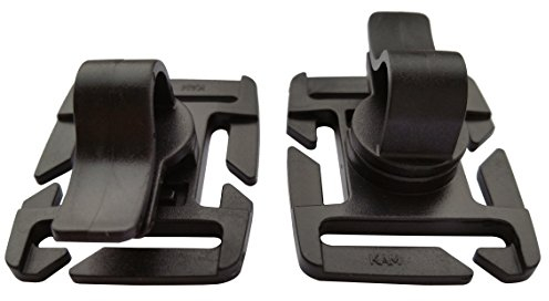 Seibertron 2Pcs X Tactical Hydration Water Bladder Drinking Tube Trap Strap Clip Holder Buckle Hose Webbing Clip