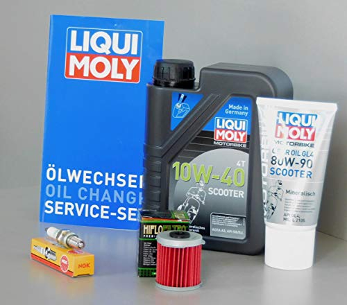 MotorFunSports Wartungs Set Daelim Otello 125 FI ab 07-, Oelfilter, Zündkerze, Oel, Service