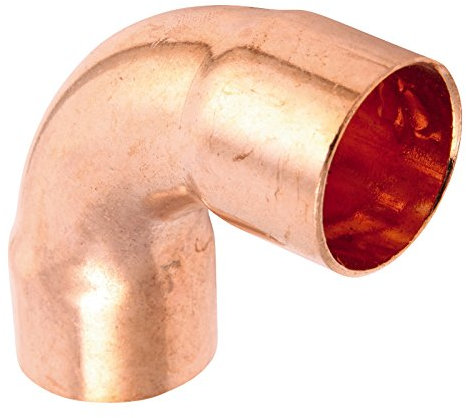Sanitop-Wingenroth Kupfer-Bogen Nummer 5002A, 90 Grad, 22 mm, 1 Stück, 11256 7