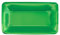 Foil Green Rectangular Paper Appetiser Plates, Pack of 8
