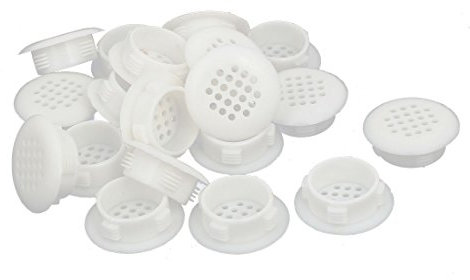 Sourcingmap Shoes Cabinet 30mm Dia Plastic Round Mesh Hole Air Vent Louver Cover 20pcs