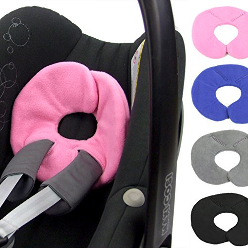 BAMBINIWELT Kopfkissen, KOPFPOLSTER für Maxi Cosi Pebble/Pebble Plus, Fleece (rosa) XX