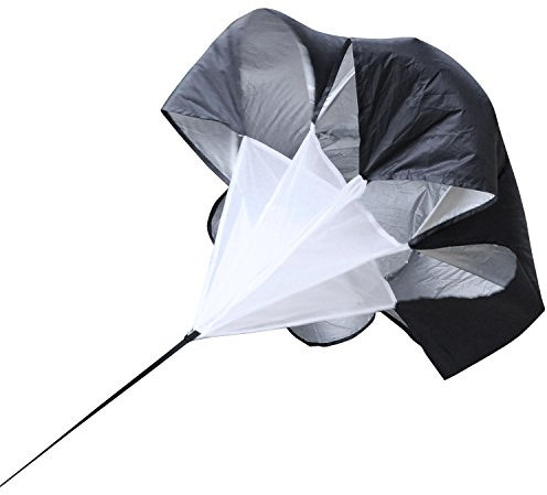 GSi 56 Chute Running Parachute Resistance Trainer for Kids Adults improving Power Speed Sprint Fitness Agility Stamina for Basketball Soccer Rugby Accessories American Football Training Equipment