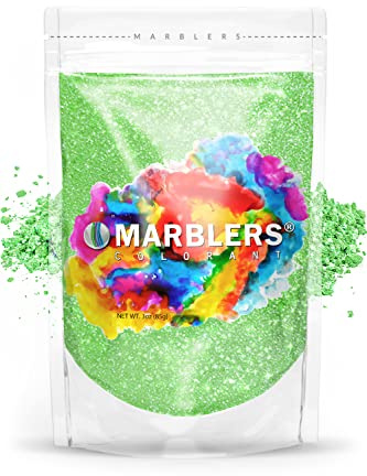 MARBLERS Green Mica Powder [Lime Pearl] 3oz (85g) | Cosmetic Grade | Epoxy Resin Pigment | Dye | Non-Toxic, Vegan, Cruelty-Free | Lip Gloss, Nails, Body Butter | Bath Bomb, Candle & Soap Making