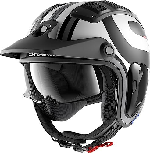 SHARK Motorradhelm X-DRAK 2 THRUST-R Mat KWA, Schwarz/Weiss, S