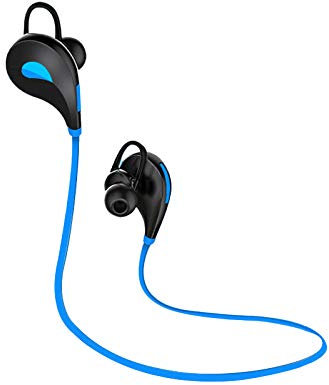 Auricolari Bluetooth Sport per Huawei P30 Smartphone Senza Fili Pulsante Suono Kit Vivavoce in-Ear Universale (Blu)