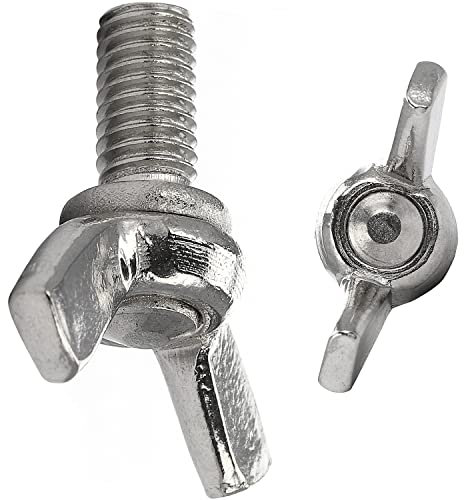 FASTON Flügelschrauben M6x12 amerikanische Form Edelstahl A2 V2A (10 Stück) ähnl. DIN 316 Flügelschraube Flügel Schraube