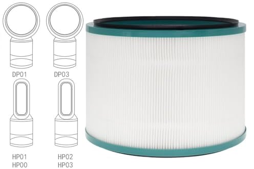 Lhari Filtre HEPA de rechange compatible avec Dyson Pure Cool Link DP01, DP03, Pure Hot + Cool Link HP00, HP01 HP02, HP03, remplace la pièce 968125-03