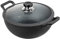 Vinod Legacy Pre-Seasoned Cast Iron Kadai with Glass Lid – 4.3L, 26cm | Deep Frying Pan Wok for Cooking | Naturally Non-Stick Cookware | Induction & Gas Compatible | Safe Grip Handle | Black Finish