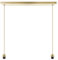 Home Sweet Home Klassische Hängelampe Beam 2S für Lampenschirm | Leuchte | 55/9,5/70-112.5 cm | Messing | 2-flammige Hängelampe aus Metall | E27 | Lampenschirm max.40cm