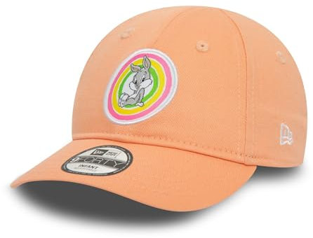 New Era Bugs Bunny Looney Tunes Cap für Babys Hase Kappe Basecap gebogener Schirm Säugling Patch rosa apricot