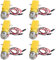 GUUZI 6 pièces TT DC Moteur de Boîte de Vitesses Double Arbre 3-6V Moteur à Engrenages pour Robot de Voiture Intelligent Arduino
