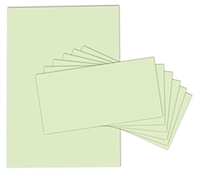 Briefpapier-Set Briefpapier mit Umschlag grün Briefbogen einfarbiges Papier selbstklebende Umschlag Briefe Einladungen (10 Blätter + 10 Umschläge)