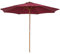 Outsunny 3(m) Garden Parasol, Pulley Operated Patio Umbrella, Wooden Parasol, Table Market Umbrella with Rope Pulley Mechanism and 8 Ribs, Wine Red