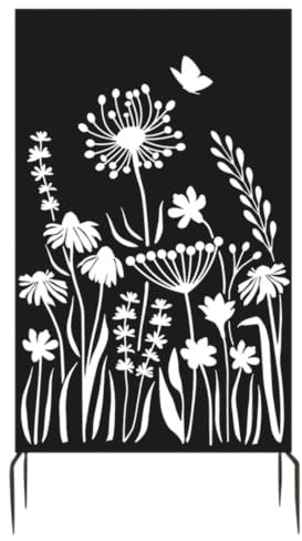 Esschert's Garden Rankgitter Sichtschutz Eisen Blumen Motiv