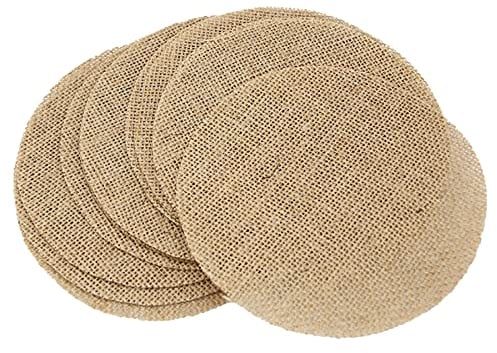Yayatty 10 Piezas Redondo Yute Mantel Para Comedor Fiesta Boda Banquete Cena Picnic Comunión